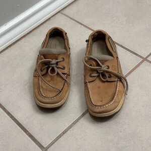 SPERRY TOP-SIDER Angelfish Women’s Size 5.5 M Boat Shoes Tan‎ Leather